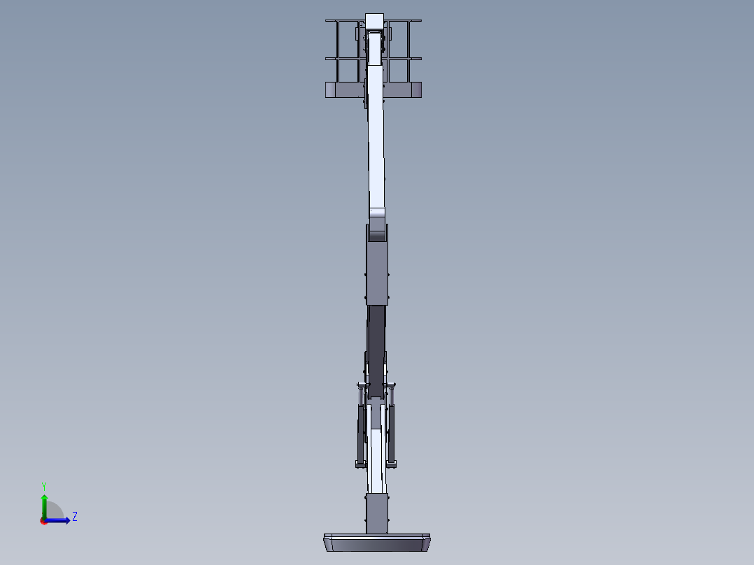 高空作业平台举升装置左视图