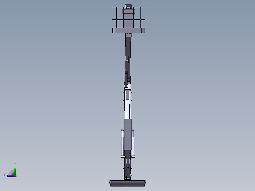 高空作业平台举升装置右视图