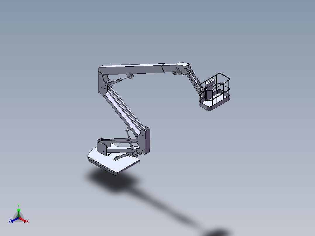 高空作业平台举升装置正等轴测图