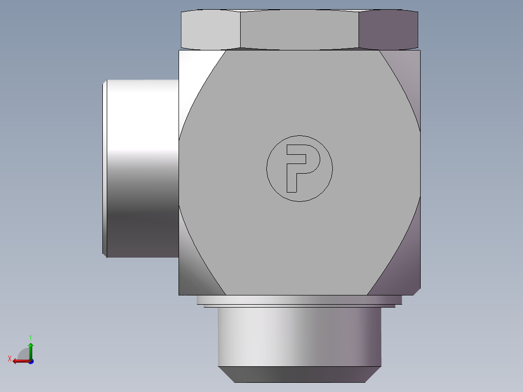 高压铰接式90度接头、1DI-52-B24后视图
