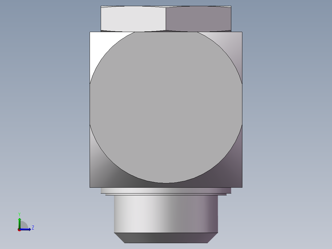 高压铰接式90度接头、1DI-52-B24左视图