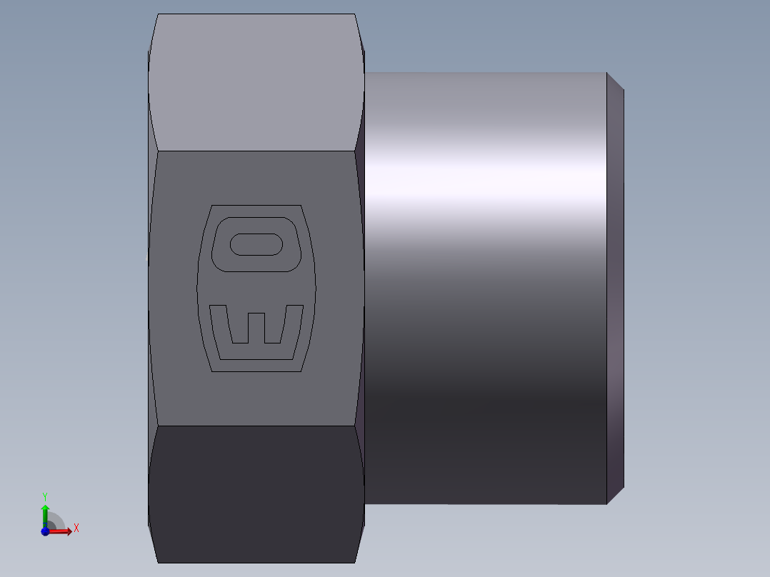 堵头 4C+4D 管端堵、4D-20前视图