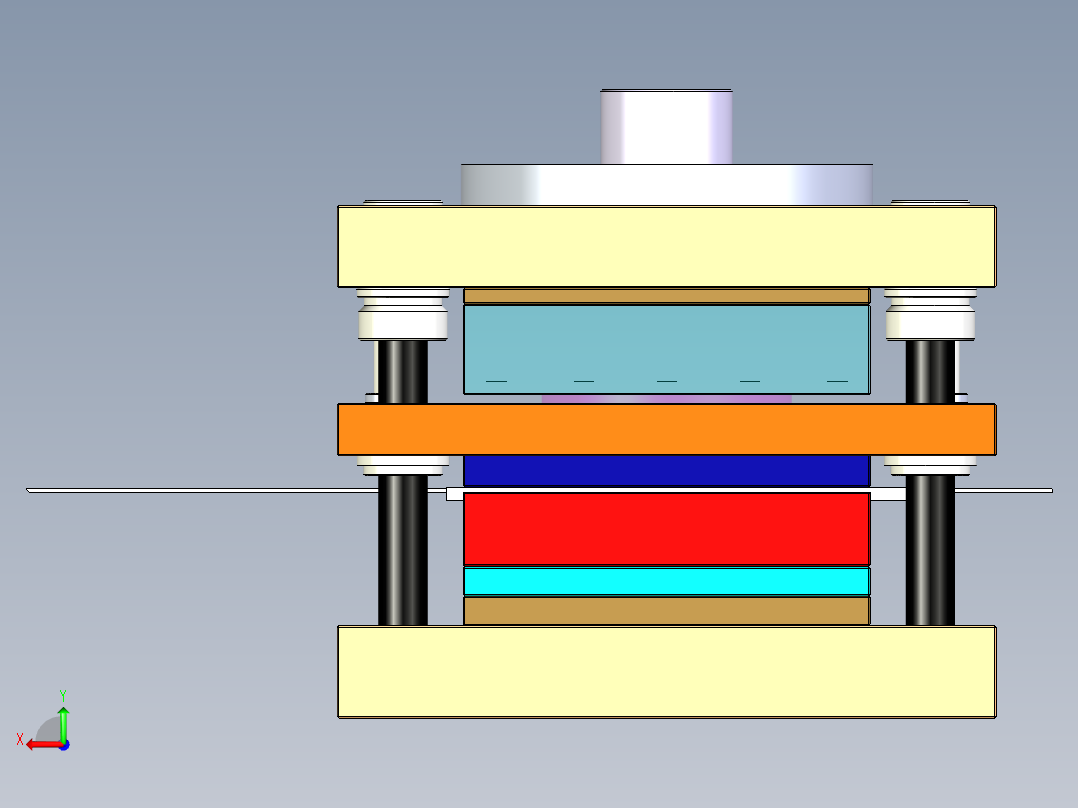B2004016-垫圈冲压模具后视图