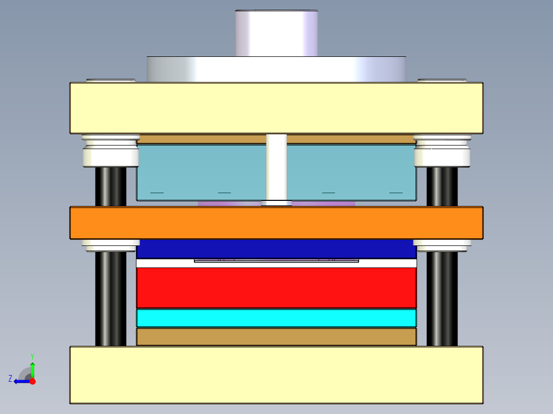 B2004016-垫圈冲压模具右视图