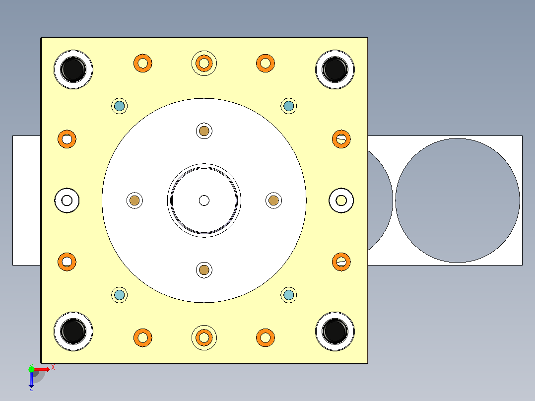B2004016-垫圈冲压模具俯视图