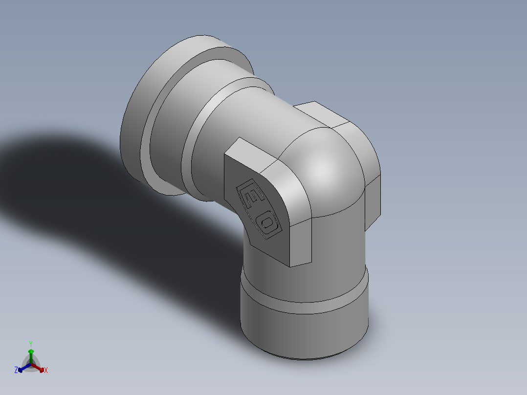 法兰接头、1CFL9-30-12正等轴测图