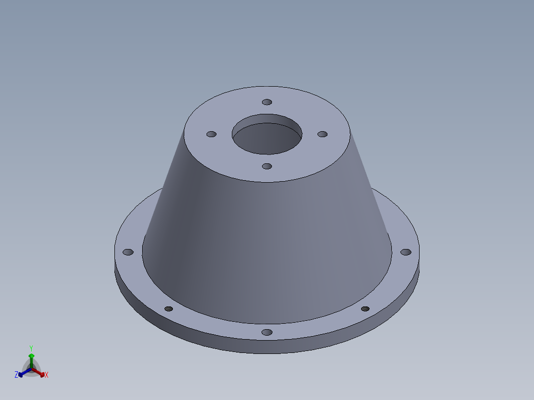 适配器 D=500 mm正等轴测图