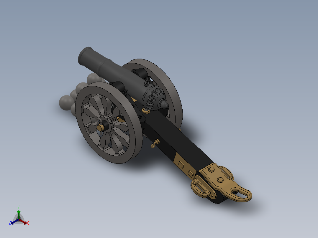 大炮(17)正等轴测图