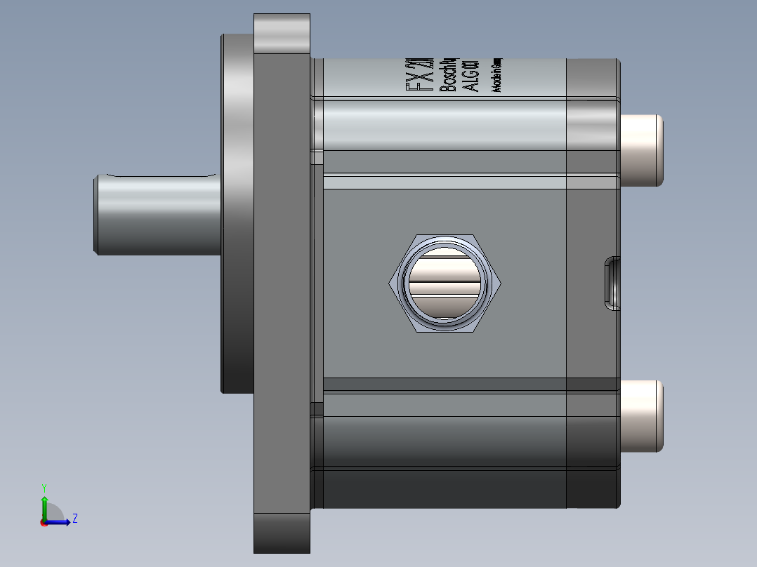 泵、水泵(100)左视图