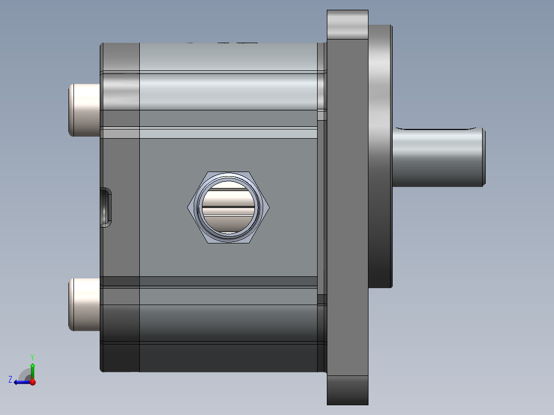泵、水泵(100)右视图