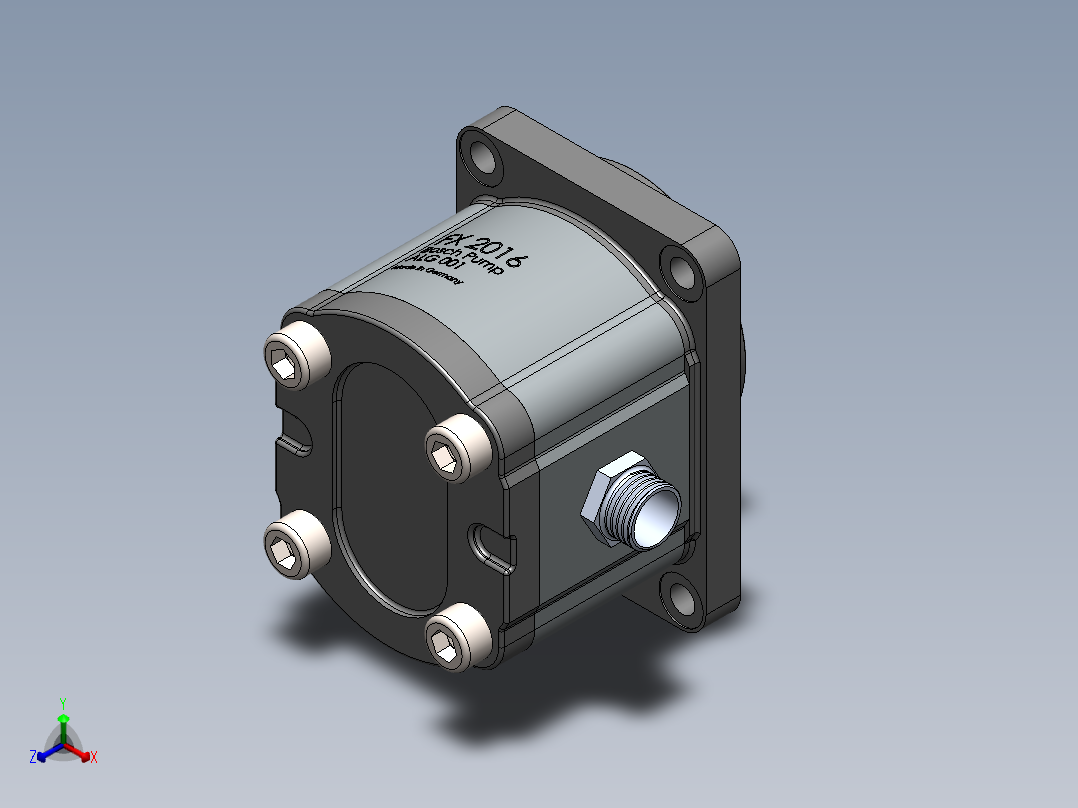 泵、水泵(100)正等轴测图