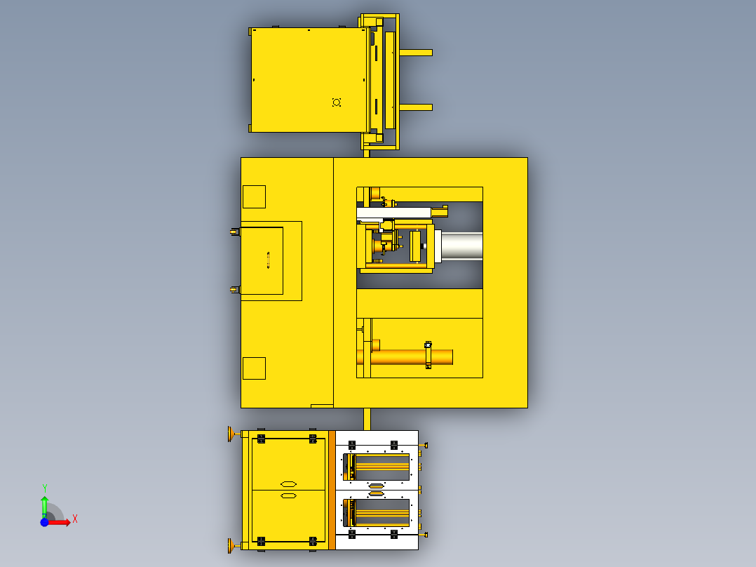 视觉铣槽机前视图