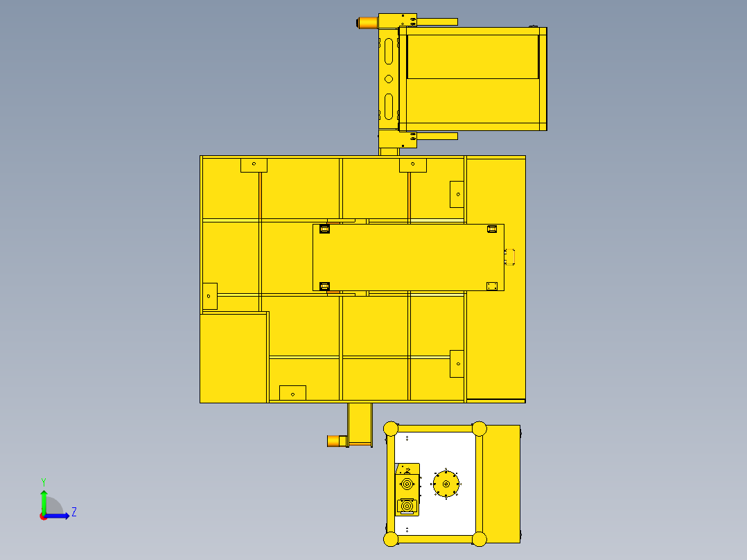 视觉铣槽机左视图