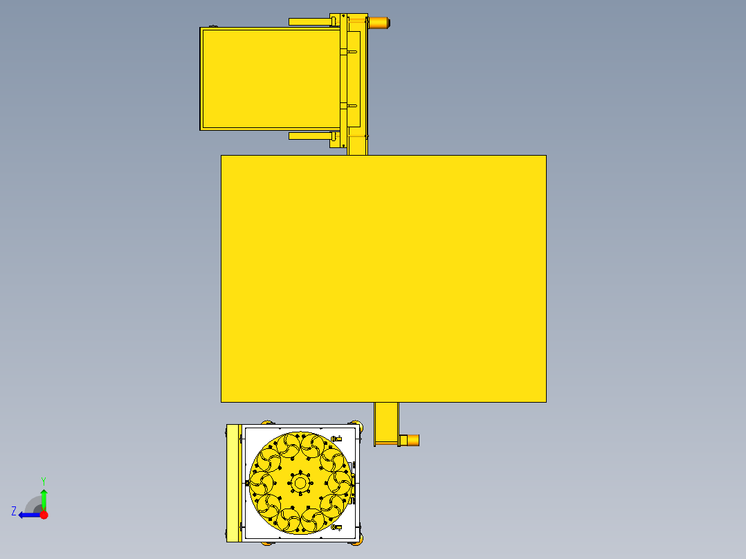 视觉铣槽机右视图