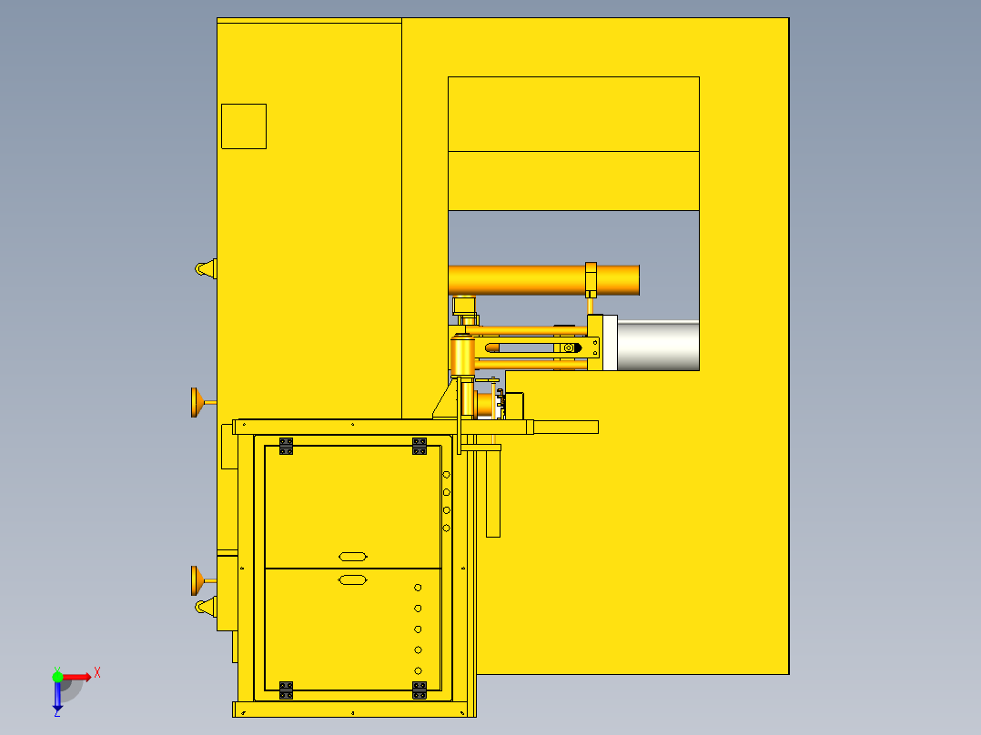视觉铣槽机俯视图