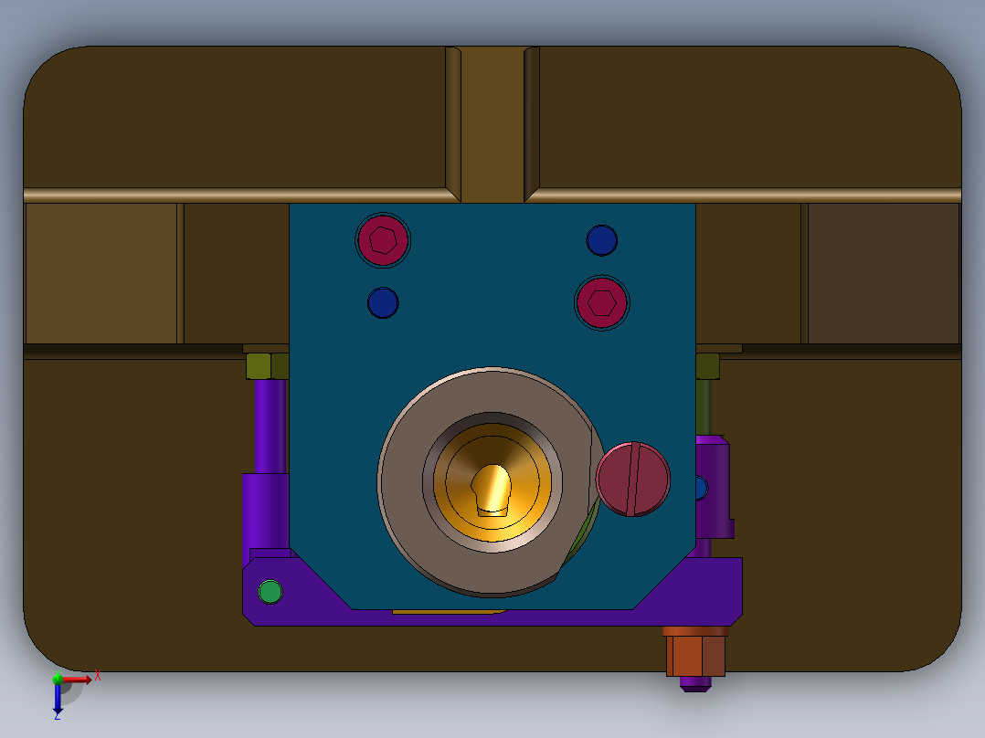 滤油器体工艺及钻φ38孔夹具【三维SolidWorks】俯视图