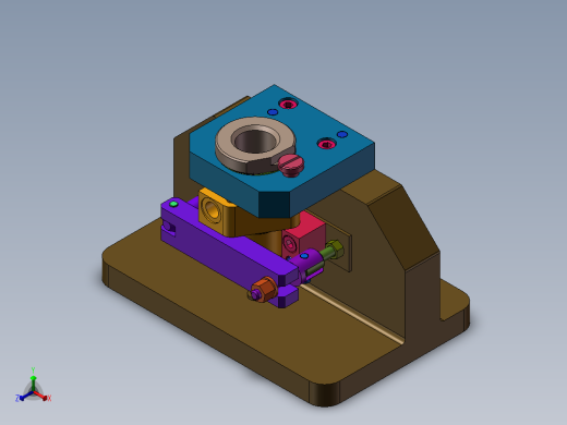滤油器体工艺及钻φ38孔夹具【三维SolidWorks】正等轴测缩略图