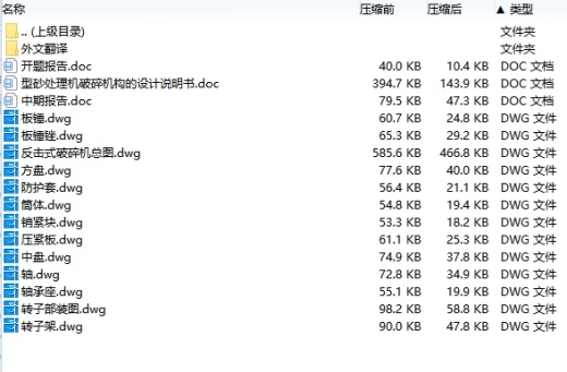 型砂处理机反击式破碎机构的设计含13张CAD图缩略图