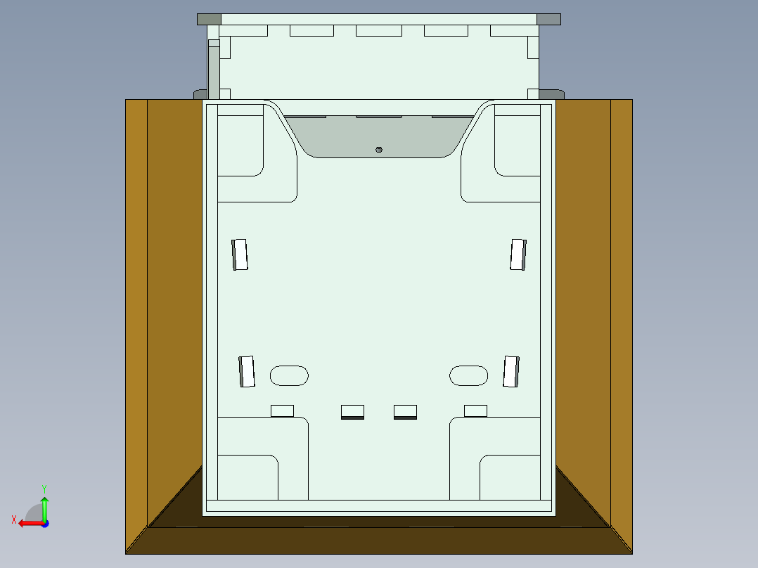控制台 操作台presidential-podium-1832-模型格式为 stp后视图