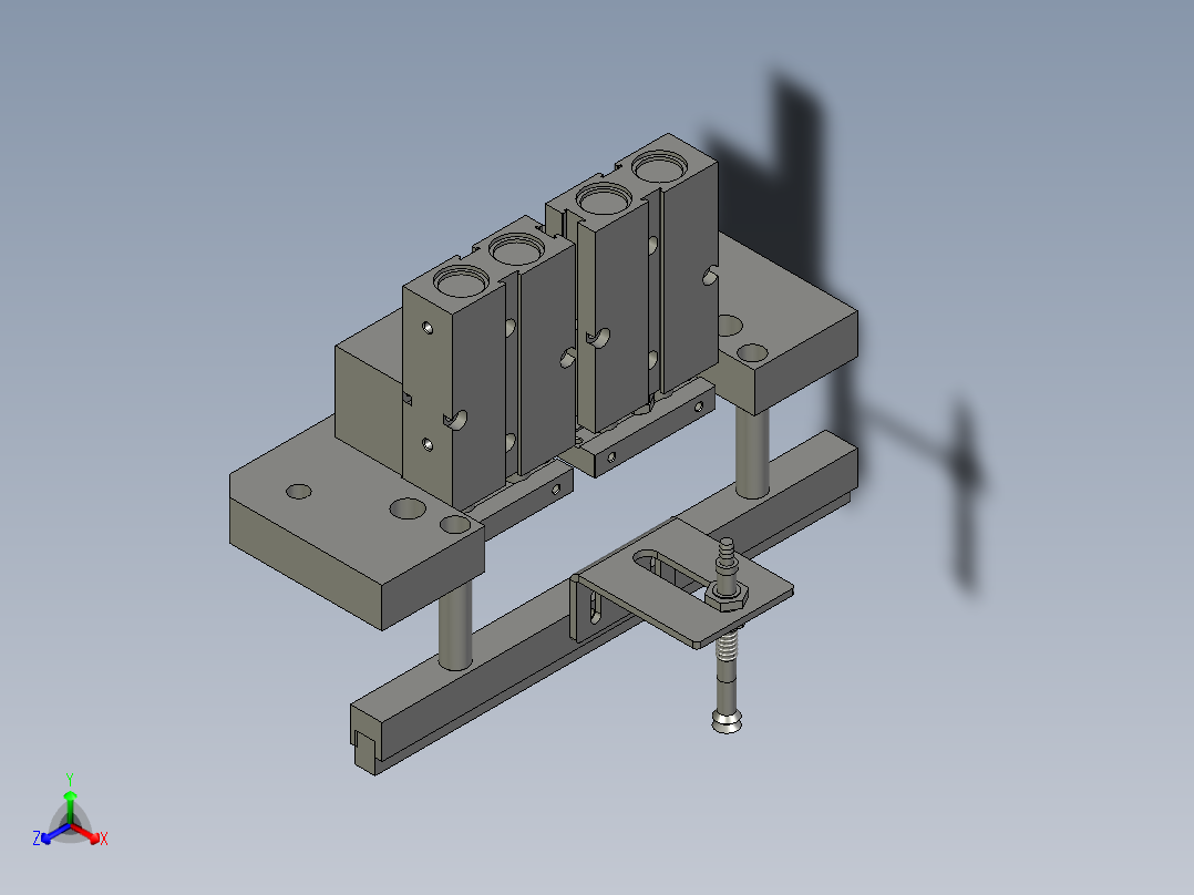 TRD899MINI-3612-00热封下压组件正等轴测图