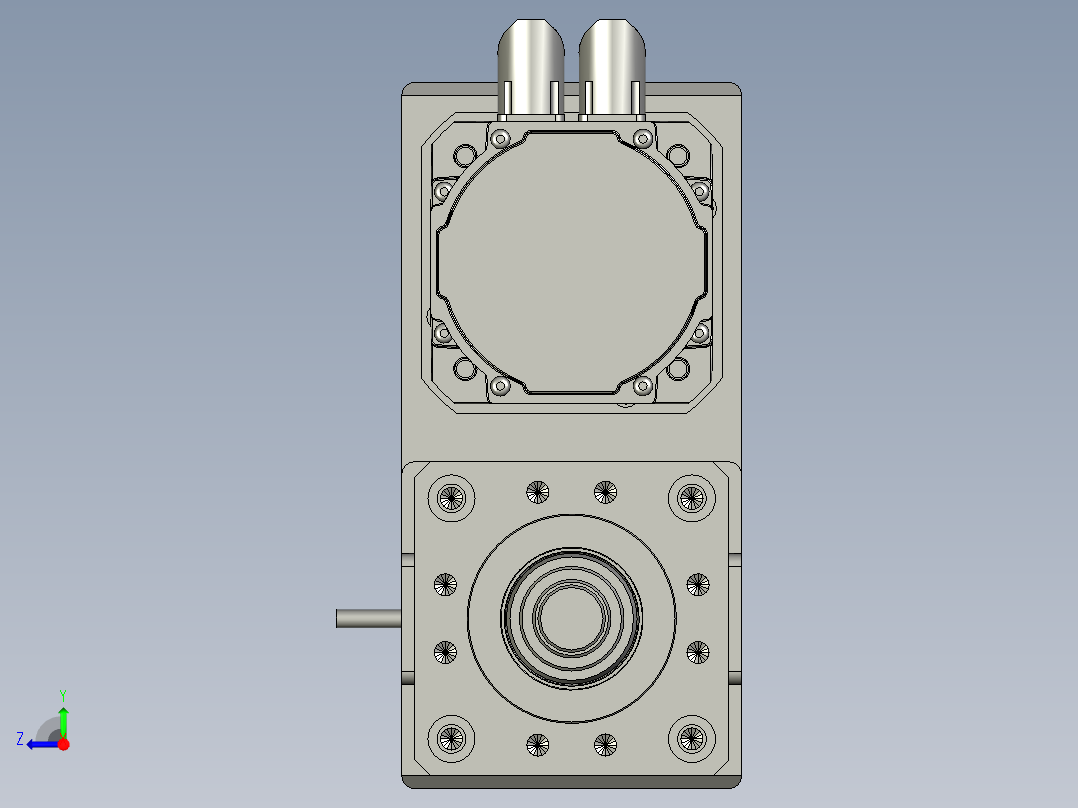 防尘与防转功能的长行程伺服电缸右视图