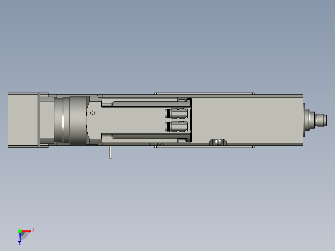 防尘与防转功能的长行程伺服电缸俯视图