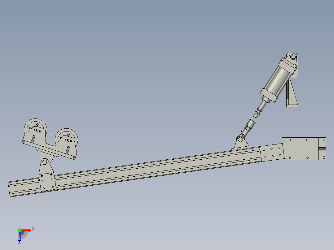 RGJ0104V压轮摆臂机构A俯视图