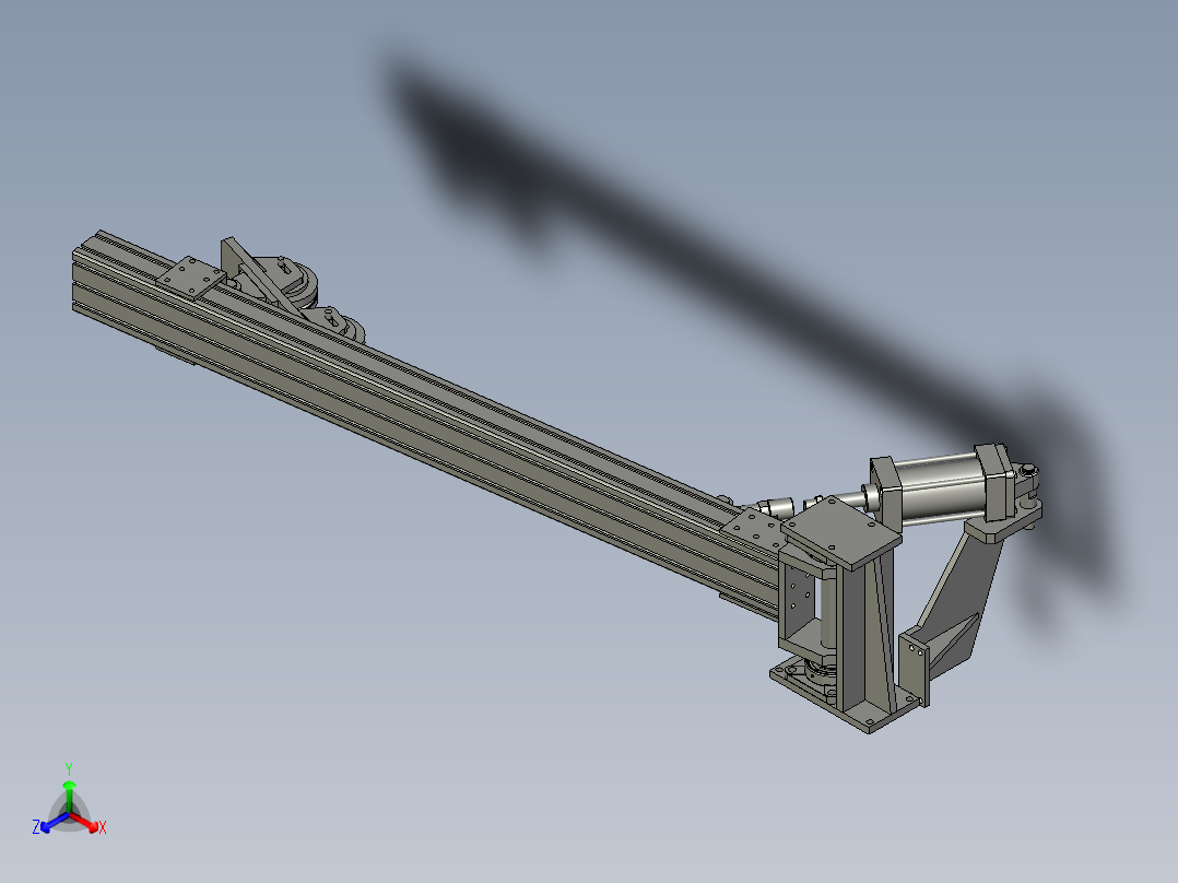 RGJ0104V压轮摆臂机构A正等轴测图