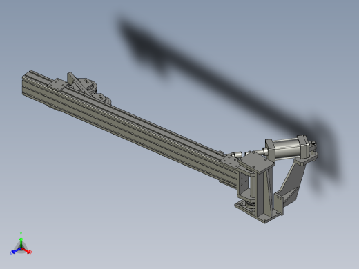 RGJ0104V压轮摆臂机构A正等轴测缩略图