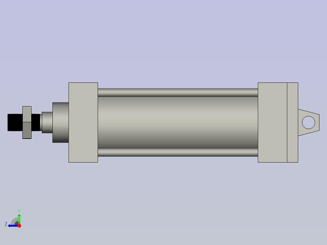 SC63-150气缸右视图