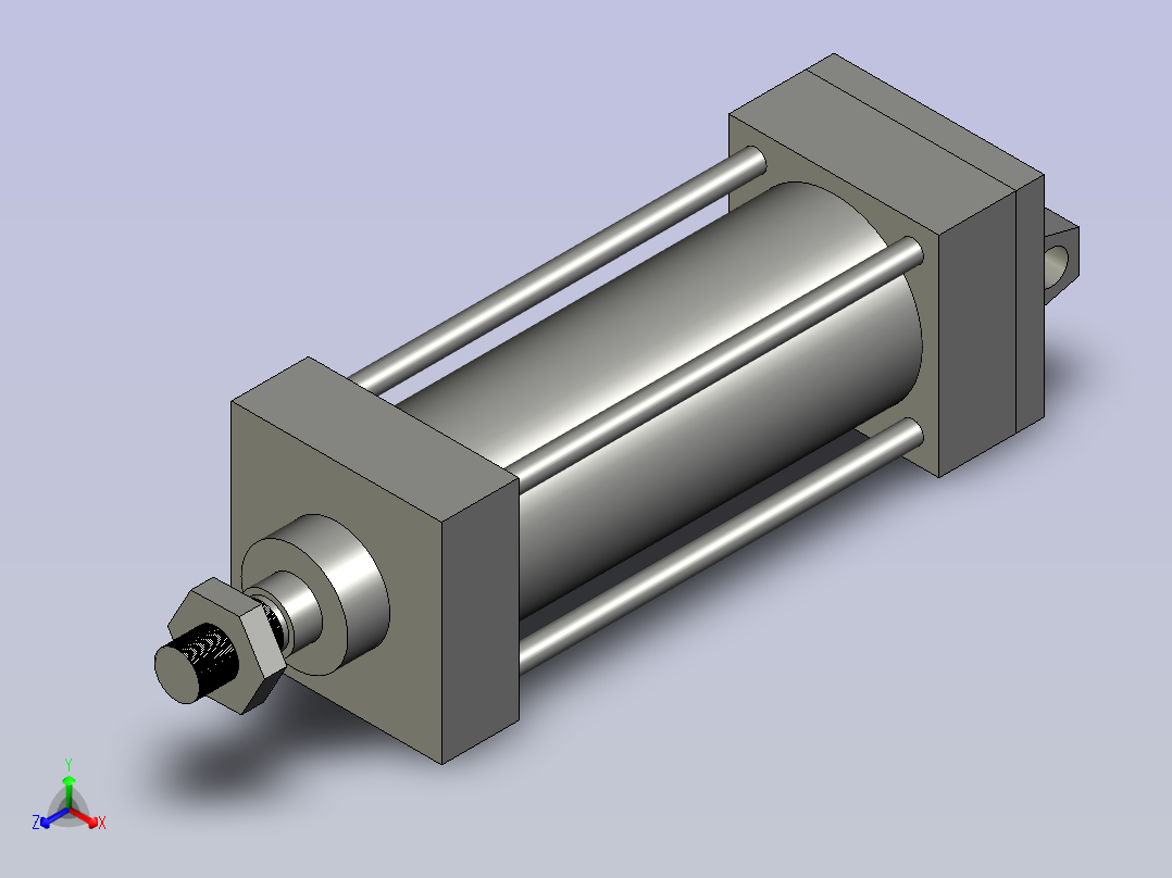 SC63-150气缸正等轴测图