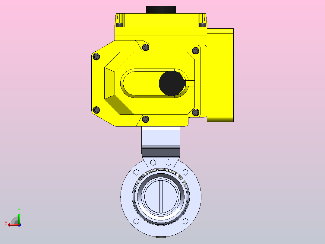IDDX-02螺式电动蝶阀[IDDX-02-1.5s]右视图