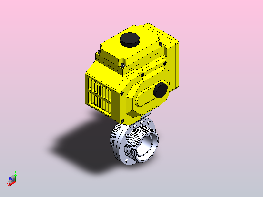 IDDX-02螺式电动蝶阀[IDDX-02-1.5s]正等轴测图