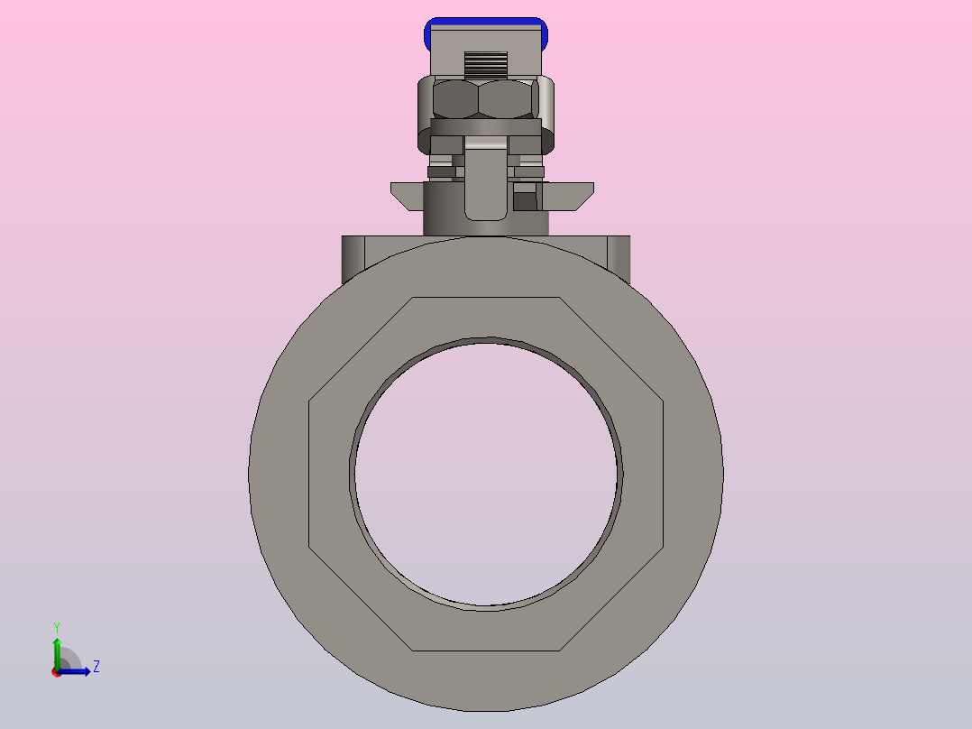 FNW-FNW220AM二片式内螺纹球阀左视图