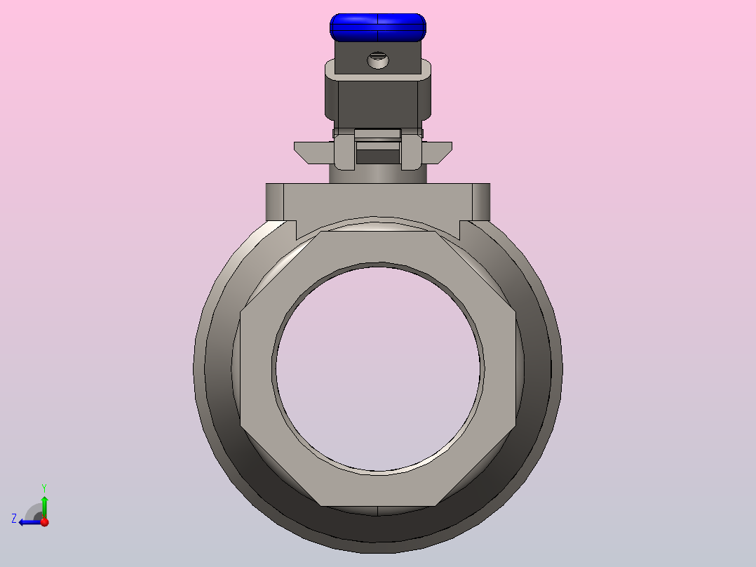 FNW-FNW220AM二片式内螺纹球阀右视图