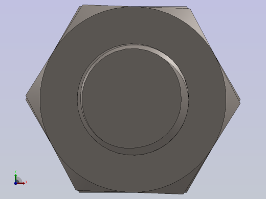 标准六角螺栓与螺母前视缩略图
