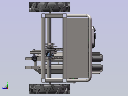 大蒜收获机SW三维模型 1549158右视缩略图