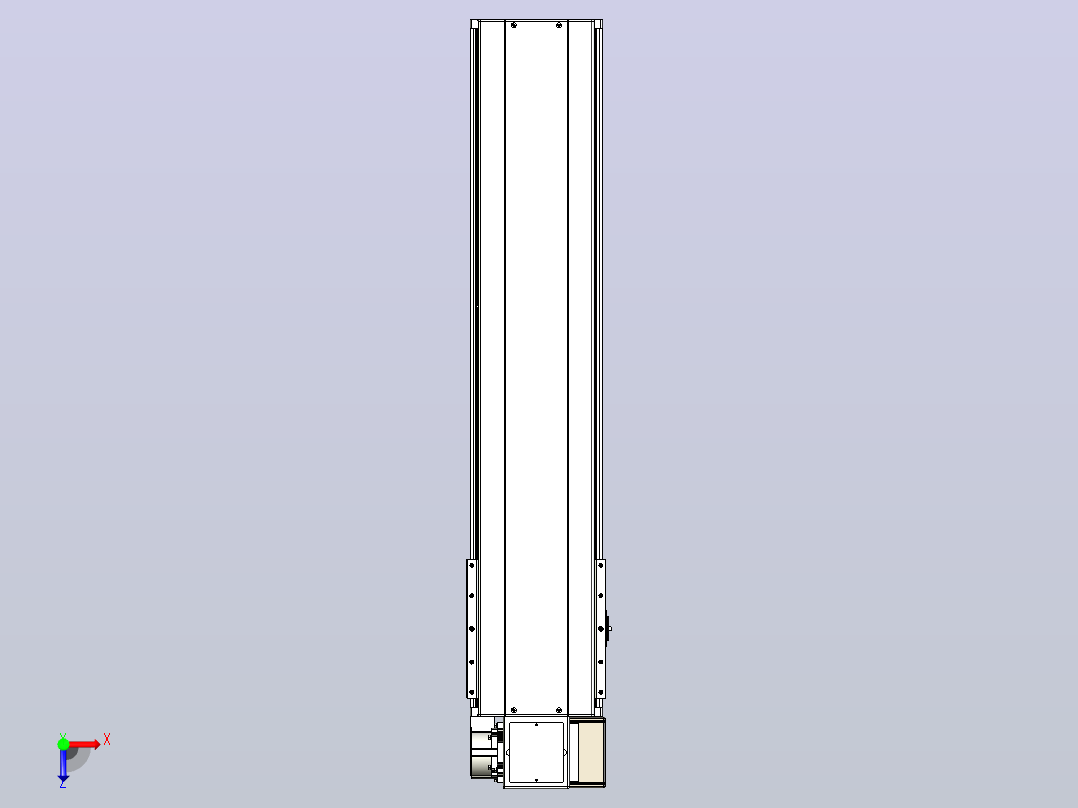 皮带直线轴半封闭可选导轨TPA-HNB-220D-176-L750-RP-C-P1K-N3俯视图