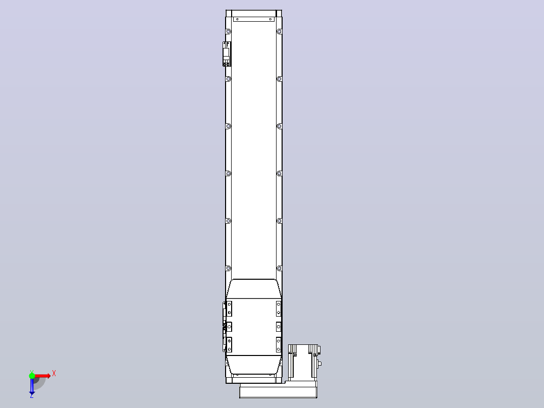 滚珠丝杠直线轴内置导轨TPA-GCR-120-1610C-L550-ML-M40-N3俯视图