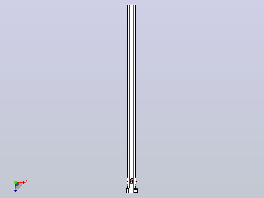 皮带直线轴半封闭可选导轨TPA-HNB-120D-110-L2300-LP-C-P40-N3俯视图