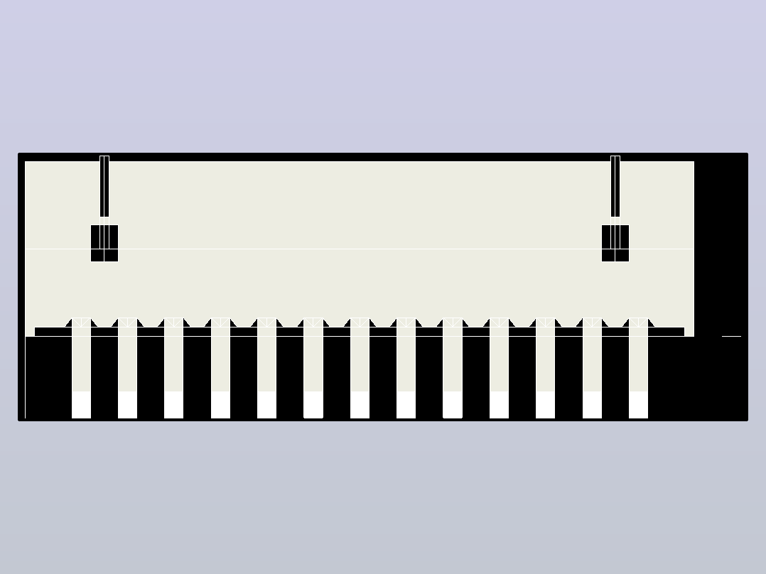 短款型直插头JST connector 1x13  P1.25mm thru hole wafer A2 footprint