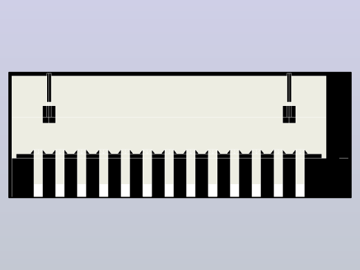 短款型直插头JST connector 1x13  P1.25mm thru hole wafer A2 footprint