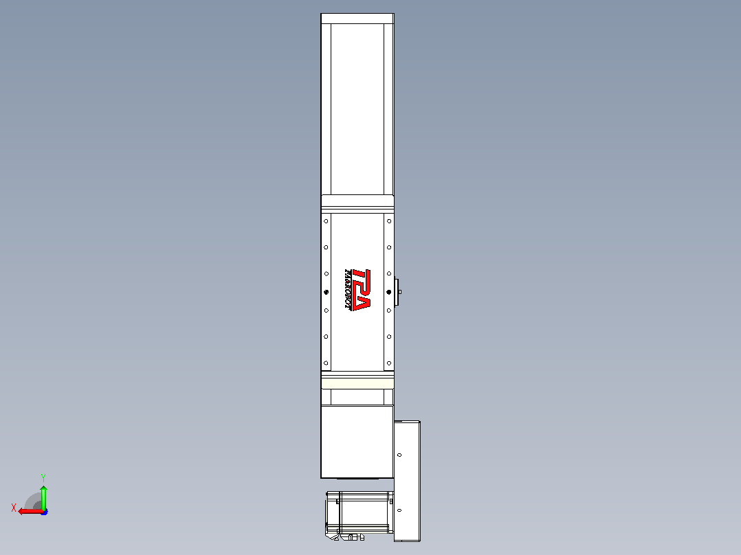 伺服电机集成皮带传动直线执行器TPA-OCB-140-256-L150-MR-P75-N3后视图