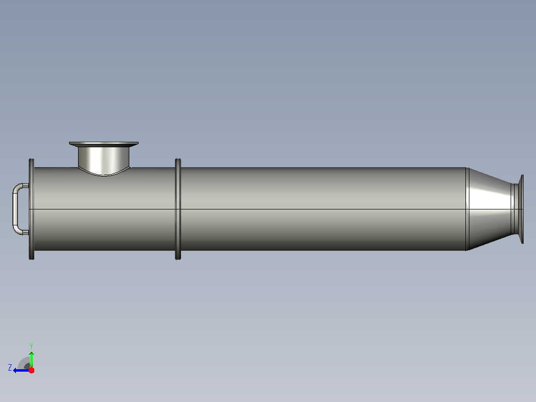 DGX04-K卡式双节直角过滤器[DGX04-K-DN100]右视图