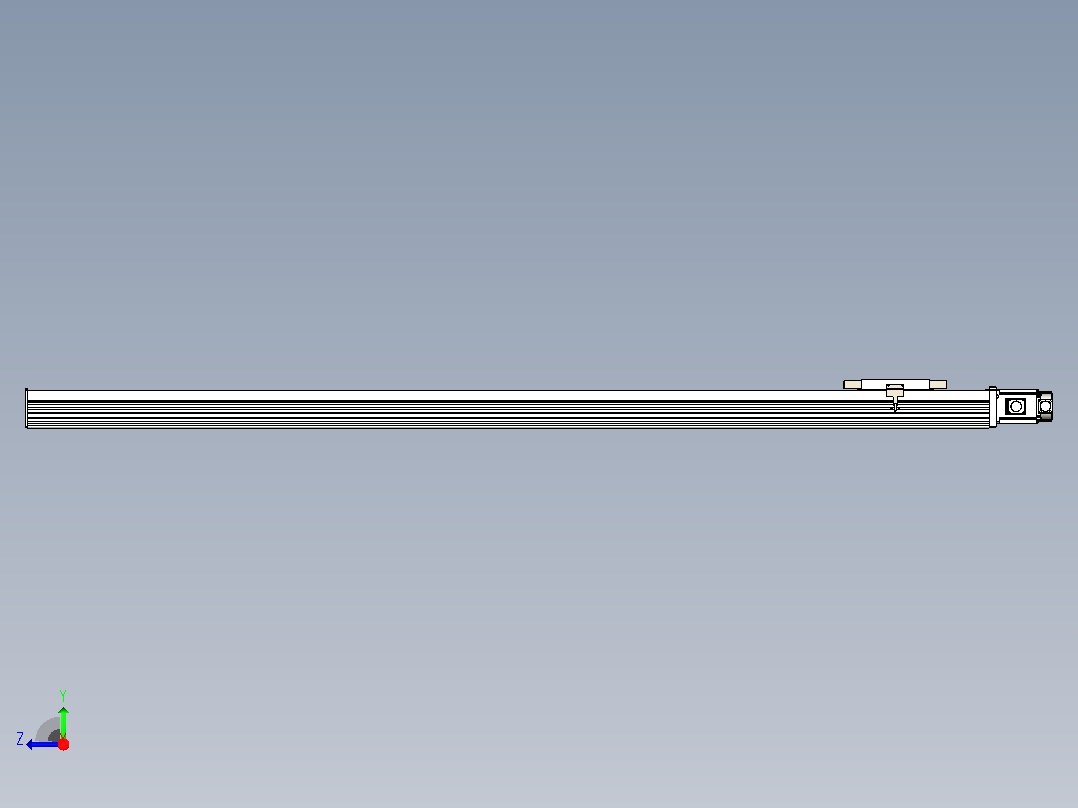 滚珠丝杠直线轴带导轨全封闭TPA-HCR-220D-3210C-L2350-M-C-P1K-N3右视图