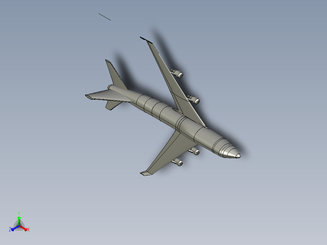波音B747-400左视图