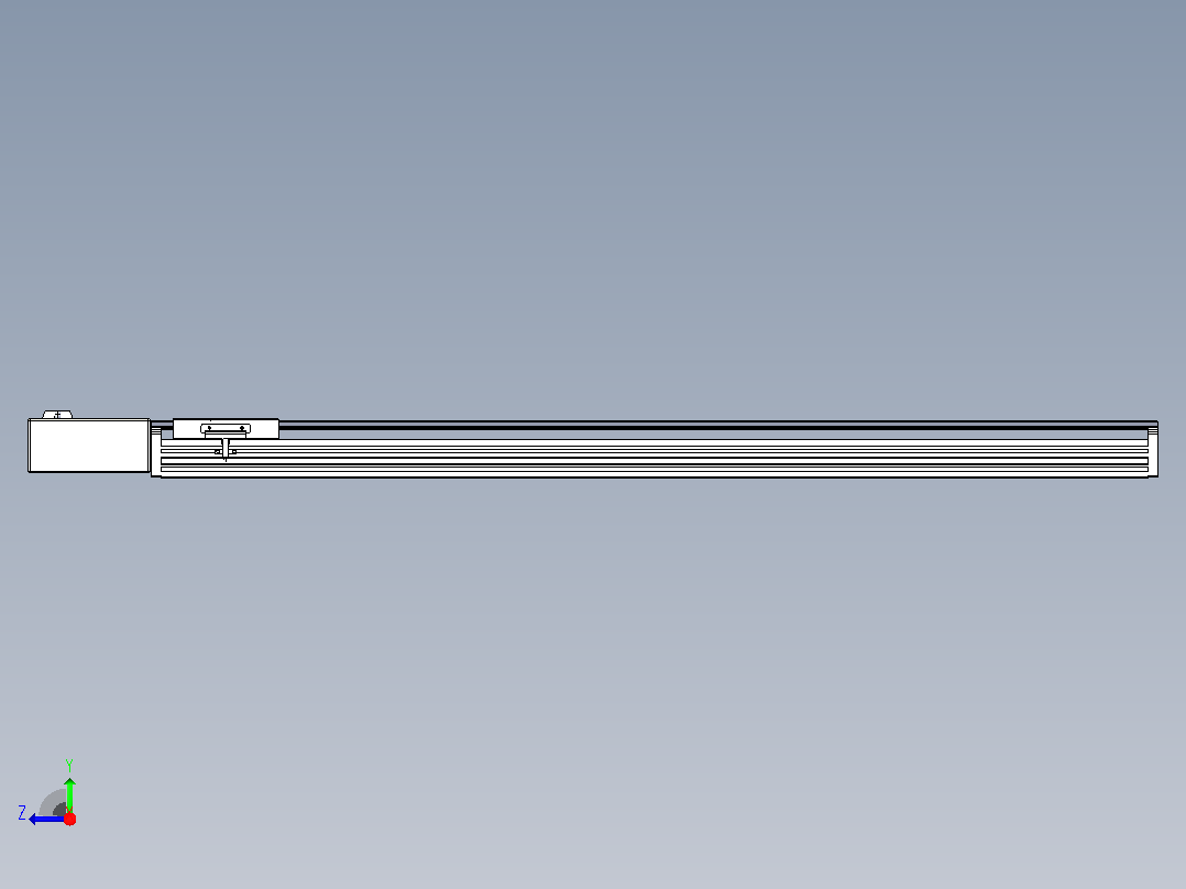皮带直线轴半封闭可选导轨TPA-HNB-120D-110-L1000-MR-Y-P40-N3右视图