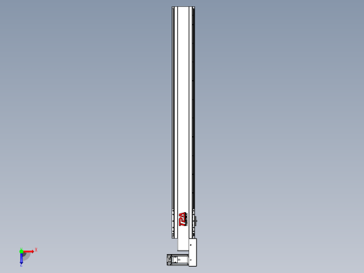 皮带直线轴半封闭可选导轨TPA-HNB-120D-110-L1000-MR-Y-P40-N3俯视缩略图