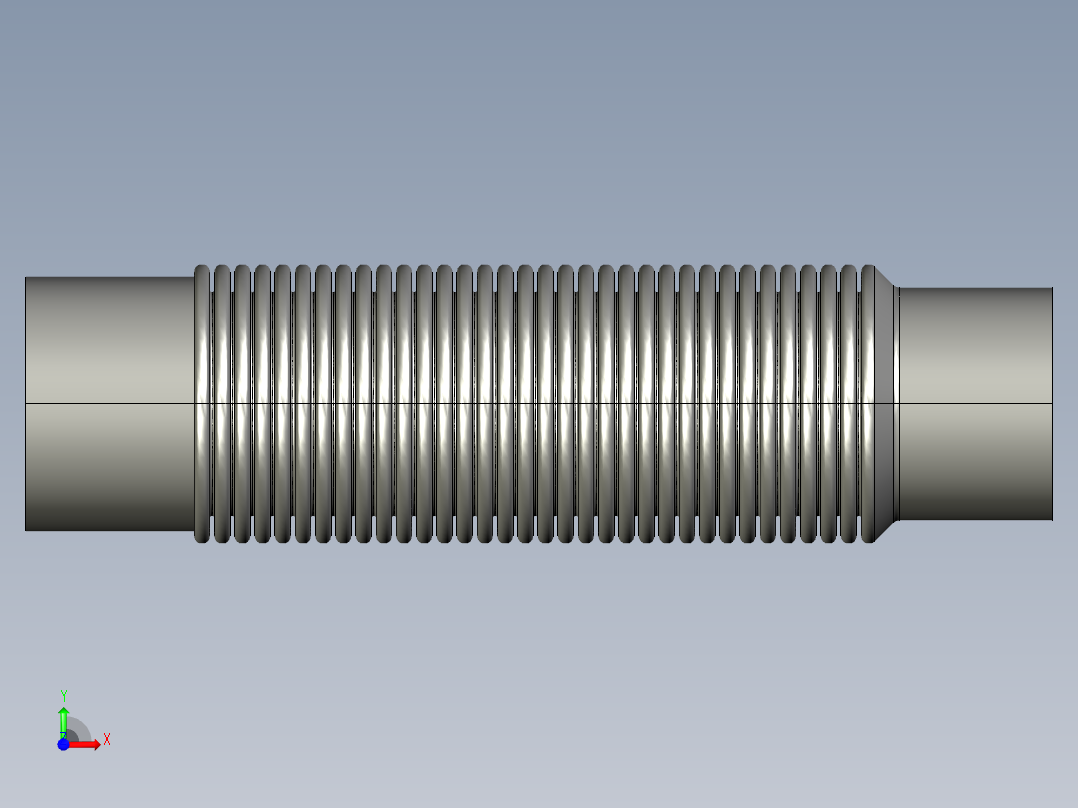 4排气管波纹柔性连接器前视图