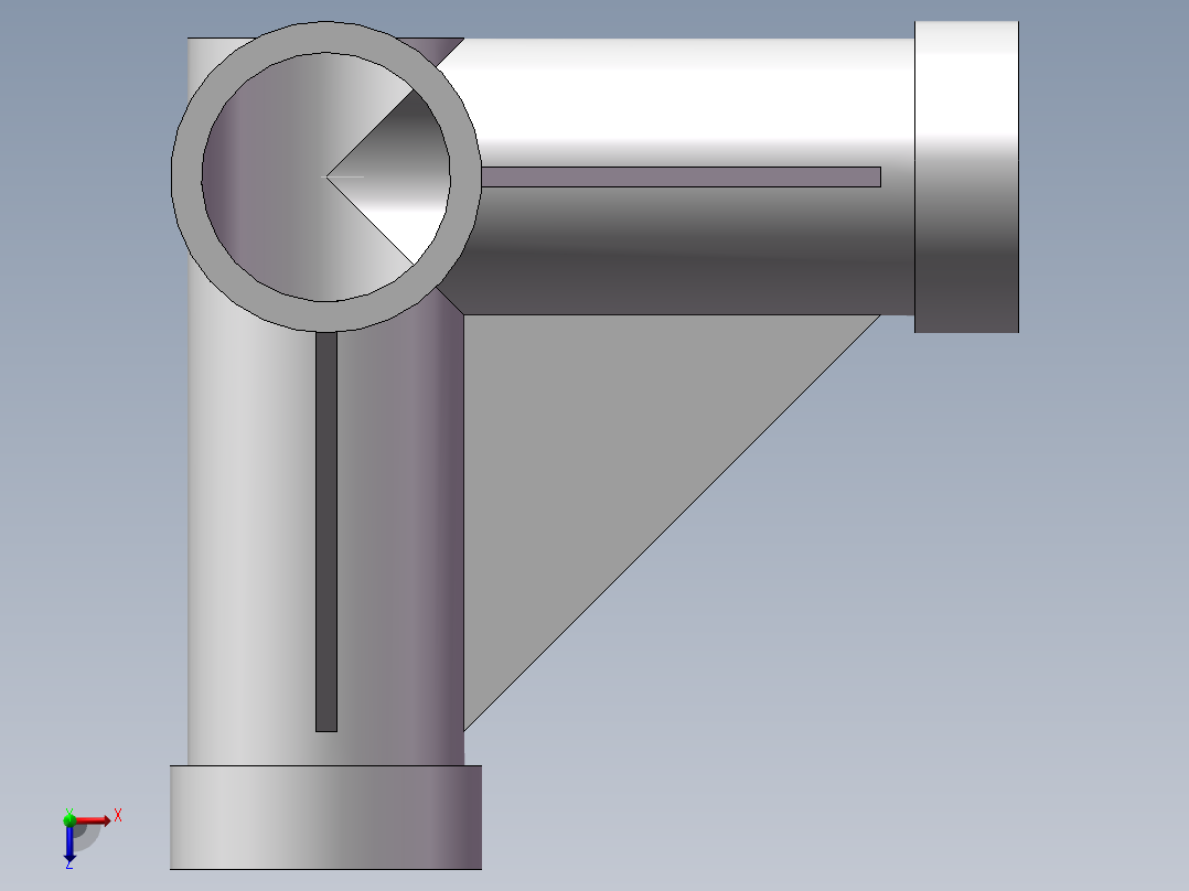 三通练习用俯视图